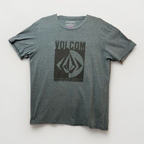 Volcom T Shirt Large Short Sleeve Gray Casual Mens‎ - Picture 1 of 6